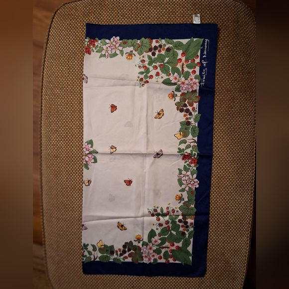 Fruits of Norway Scarf with Floral and Cherry Design - Picture 5 of 7